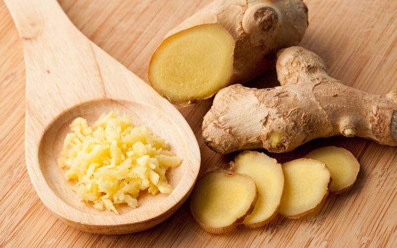 Ginger root in the diet of a man is able to increase potency